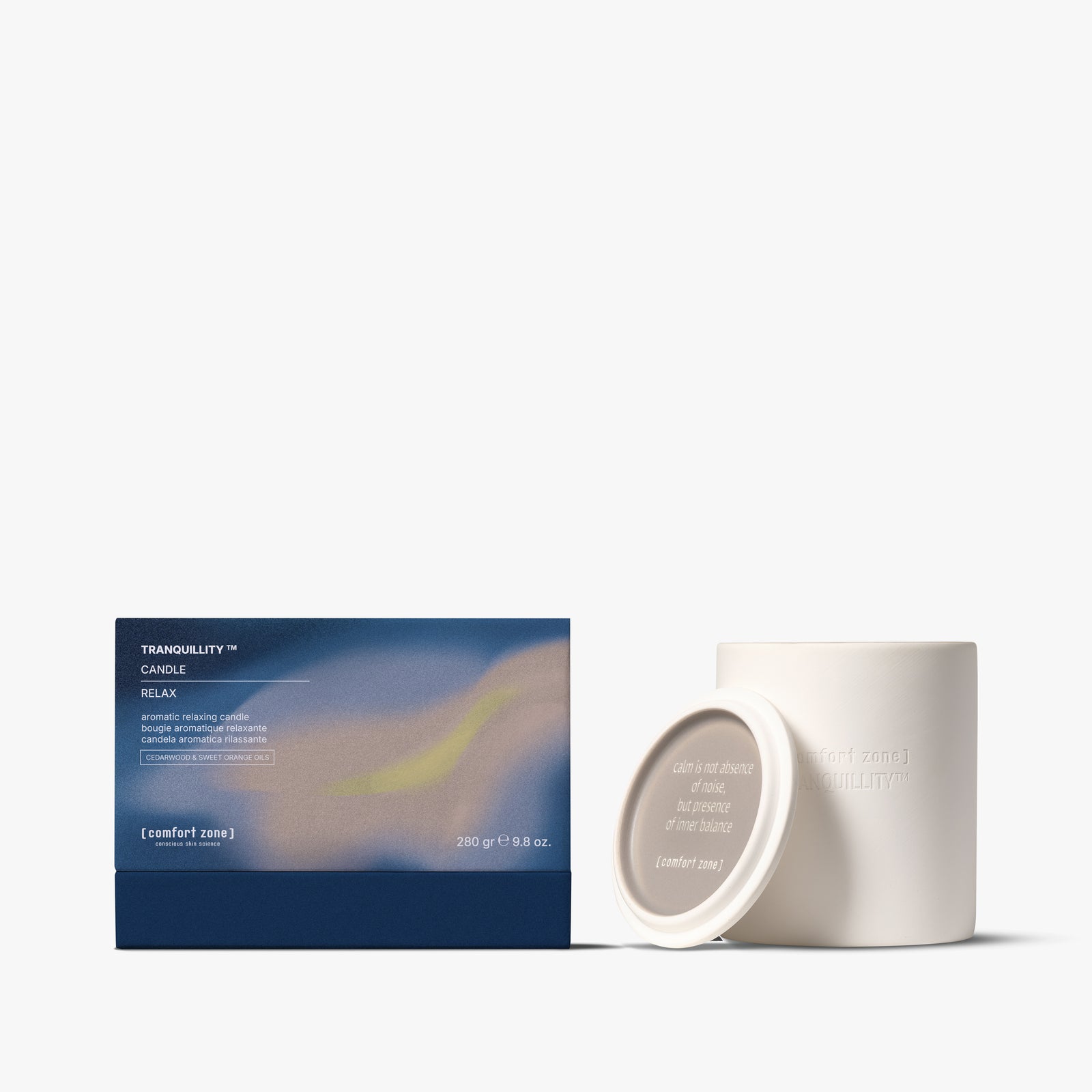 Comfort Zone: Merchandising Tranquillity™ Candle  Aromatische ontspannende geurkaars -
