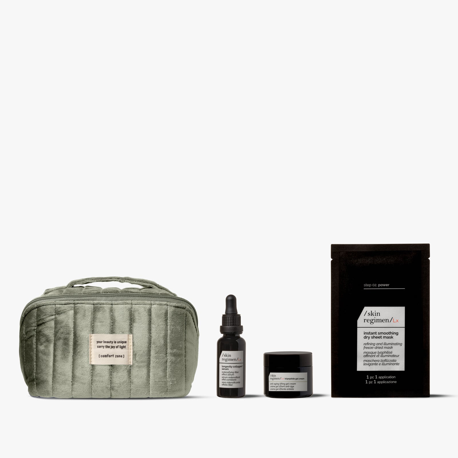 Comfort Zone: Kit The Skin Longevity Ritual  Liftende en gladmakende gezichtsverzorgingsset -
